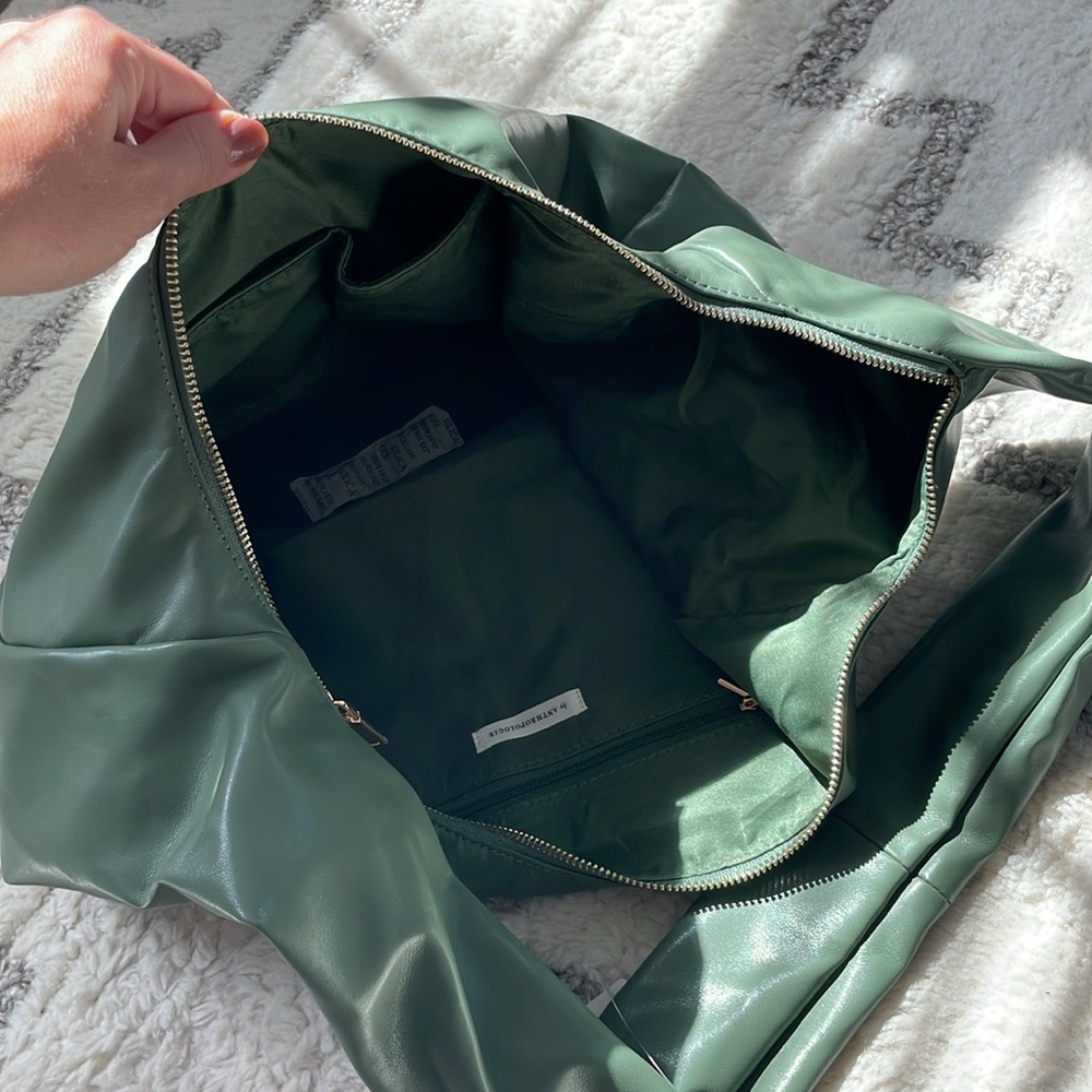 Vegan Leather Sage Green Hobo bag - By Anthropologie - NWT - Picture 4 of 8